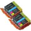 10 Pack Compatible Canon PGI-520 CLI-521 Ink Cartridge Set (2BK,2PBK,2C,2M,2Y)