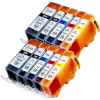 10 Pack Compatible Canon PGI-525 CLI-526 Ink Cartridge Set (2BK,2PBK,2C,2M,2Y)