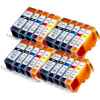 20 Pack Compatible Canon PGI-525 CLI-526 Ink Cartridge Set (4BK,4PBK,4C,4M,4Y)