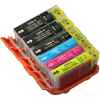 6 Pack Compatible Canon PGI-5 CLI-8 Ink Cartridge Set (2BK,1PBK,1C,1M,1Y)