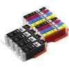 12 Pack Compatible Canon PGI-680XXL CLI-681XXL Ink Cartridge Extra High Yield Set (4BK,2PBK,2C,2M,2Y)