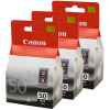 3 x Genuine Canon PG-50 Black Ink Cartridge