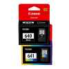 2 Pack Genuine Canon PG-640 CL-641 Ink Cartridge Set Standard Yield