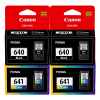 4 Pack Genuine Canon PG-640 CL-641 Ink Cartridge Set Standard Yield (2BK,2C)