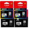 4 Pack Genuine Canon PG-640XL CL-641XL Ink Cartridge Set High Yield (2BK,2C)