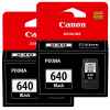 2 x Genuine Canon PG-640 Black Ink Cartridge Standard Yield