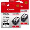 2 x Genuine Canon PG-645XL Black Ink Cartridge High Yield