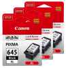 3 x Genuine Canon PG-645XL Black Ink Cartridge High Yield