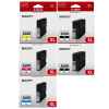 5 Pack Genuine Canon PGI-2600XL PGI-2600XL Ink Cartridge Set High Yield (2BK,1C,1M,1Y)