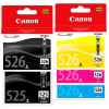 5 Pack Genuine Canon PGI-525 CLI-526 Ink Cartridge Set (1BK,1PBK,1C,1M,1Y)