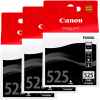 3 x Genuine Canon PGI-525BK Black Ink Cartridge