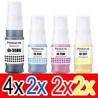 10 Pack Compatible Canon GI-55 GI55 Ink Bottle Set (4BK,2C,2M,2Y)