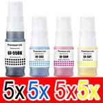 20 Pack Compatible Canon GI-55 GI55 Ink Bottle Set (5BK,5C,5M,5Y)