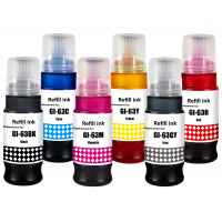 6 Pack Compatible Canon GI-63 GI63 Ink Bottle Set (1BK,1C,1M,1Y,1GY,1R)