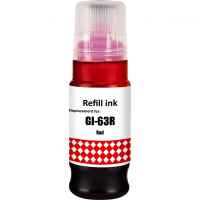 1 x Compatible Canon GI-63R Red Ink Bottle