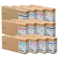 12 Pack Genuine Canon PFI-2700 PFI-3700 Ink Cartridge Set (1MBK,1C,1M,1Y,1R,1GY,1CO,1PBK,1PC,1PM, 1PGY, 1B)