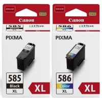 2 Pack Genuine Canon PG-585XL CL-586XL Ink Cartridge Set High Yield (1BK,1C)