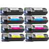 2 Lots of 4 Pack Compatible Dell 2150cn 2150cdn 2155cn 2155cdn Toner Cartridge Set