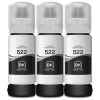 3 x Compatible Epson T522 Black Ink Bottle