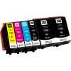 6 Pack Compatible Epson 302XL Ink Cartridge Set (2BK,1PBK,1C,1M,1Y) High Yield