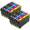 10 Pack Compatible Epson 812XL Ink Cartridge Set (4BK,2C,2M,2Y) High Yield