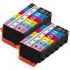 12 Pack Compatible Epson 312XL Ink Cartridge Set (2BK,2C,2M,2Y,2LC,2LM) High Yield