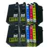 10 Pack Compatible Epson 254XL & 252XL Ink Cartridge Set (4BK,2C,2M,2Y) Extra High Yield