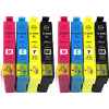 8 Pack Compatible Epson 29XL Ink Cartridge Set (2BK,2C,2M,2Y) High Yield