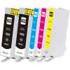 5 Pack Compatible Epson 802XL Ink Cartridge Set (2BK,1C,1M,1Y) High Yield