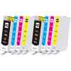 8 Pack Compatible Epson 802XL Ink Cartridge Set (2BK,2C,2M,2Y) High Yield