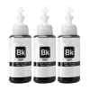 3 x Compatible Epson T664 Black Ink Bottle