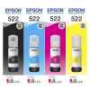 4 Pack Genuine Epson T522 Ink Bottle Set (1BK,1C,1M,1Y)