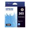 1 x Genuine Epson 302 Cyan Ink Cartridge Standard Yield