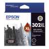 1 x Genuine Epson 302XL Black Ink Cartridge High Yield