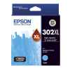 1 x Genuine Epson 302XL Cyan Ink Cartridge High Yield