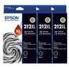 3 x Genuine Epson 212XL Black Ink Cartridge High Yield