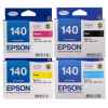 4 Pack Genuine Epson T1401 T1402 T1403 T1404 140 Ink Cartridge Set (1BK,1C,1M,1Y) Extra High Yield