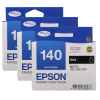 3 x Genuine Epson T1401 140 Black Ink Cartridge Extra High Yield