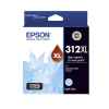 1 x Genuine Epson 312XL Light Cyan Ink Cartridge High Yield