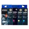 4 Pack Genuine Epson 200XL Ink Cartridge Set (1BK,1C,1M,1Y) High Yield