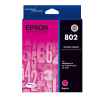 1 x Genuine Epson 802 Magenta Ink Cartridge Standard Yield