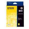 1 x Genuine Epson 802 Yellow Ink Cartridge Standard Yield