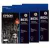 3 x Genuine Epson 802XL Black Ink Cartridge High Yield