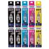 10 Pack Genuine Epson T664 Ink Bottle Set (4BK,2C,2M,2Y)