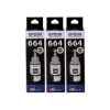 3 x Genuine Epson T664 Black Ink Bottle