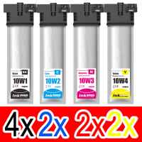 10 Pack Compatible Epson T10W1 T10W2 T10W3 T10W4 Ink Pack Set (4BK,2C,2M,2Y) High Yield