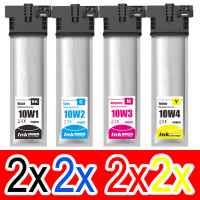 8 Pack Compatible Epson T10W1 T10W2 T10W3 T10W4 Ink Pack Set (2BK,2C,2M,2Y) High Yield