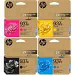 4 Pack Genuine HP 937e EvoMore Ink Cartridge Set (1BK,1C,1M,1Y) 4S6W9NA 4S6W6NA 4S6W7NA 4S6W8NA