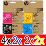 10 Pack Genuine HP 937e EvoMore Ink Cartridge Set (4BK,2C,2M,2Y) 4S6W9NA 4S6W6NA 4S6W7NA 4S6W8NA