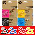 8 Pack Genuine HP 937e EvoMore Ink Cartridge Set (2BK,2C,2M,2Y) 4S6W9NA 4S6W6NA 4S6W7NA 4S6W8NA